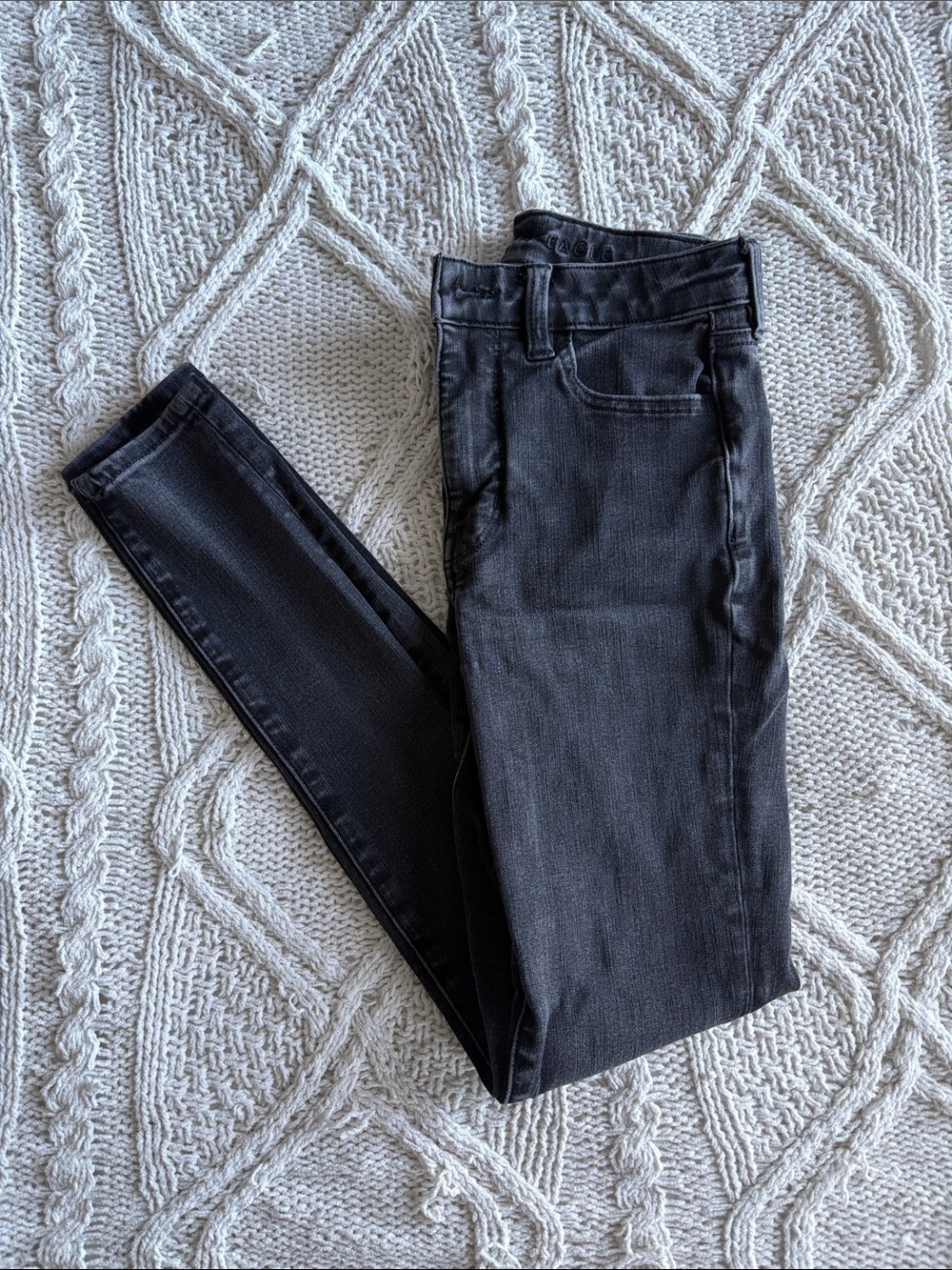 American Eagle Outfitters Black Super Hi-Rise Skinny Jeans